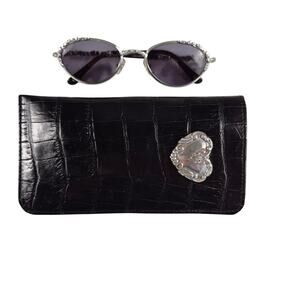Brighton Shenandoah Bling Bejeweled Handmade Sunglasses & Case